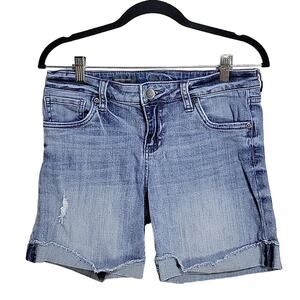 Kut from the Kloth Bermuda Jean Shorts Slight Distressing Womens Size 6